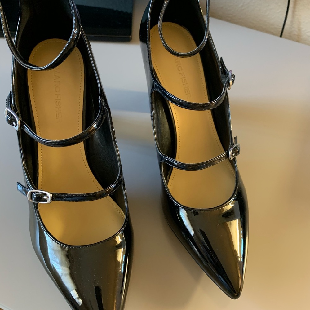 Marc Fisher black Patent leather heels